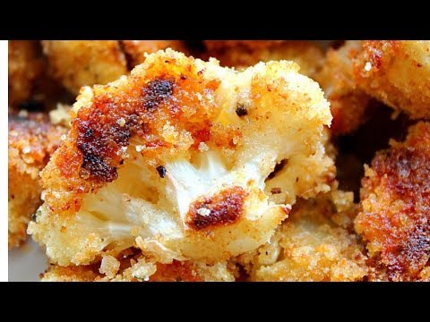 Garlic Parmesan Roasted Cauliflower recipe | Crunchy Creamy Sweet