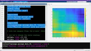 (Matlab) Course 6: 45   imagesc, contourf, and surf