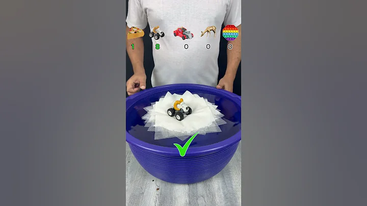 TRY TO GUESS HOW MANY TISSUE PAPER IT TOOKS! #asmr #satisfying #experiment #water #waterexperiments