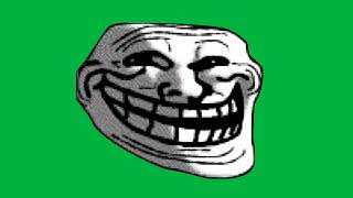 Troll Face being Happy to Sad Meme Green Screen