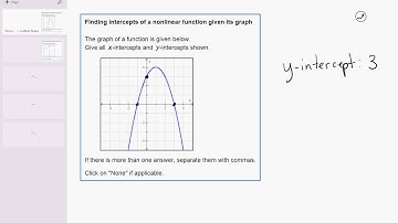 05 14 Finding intercepts of a nonlinear function given its graph