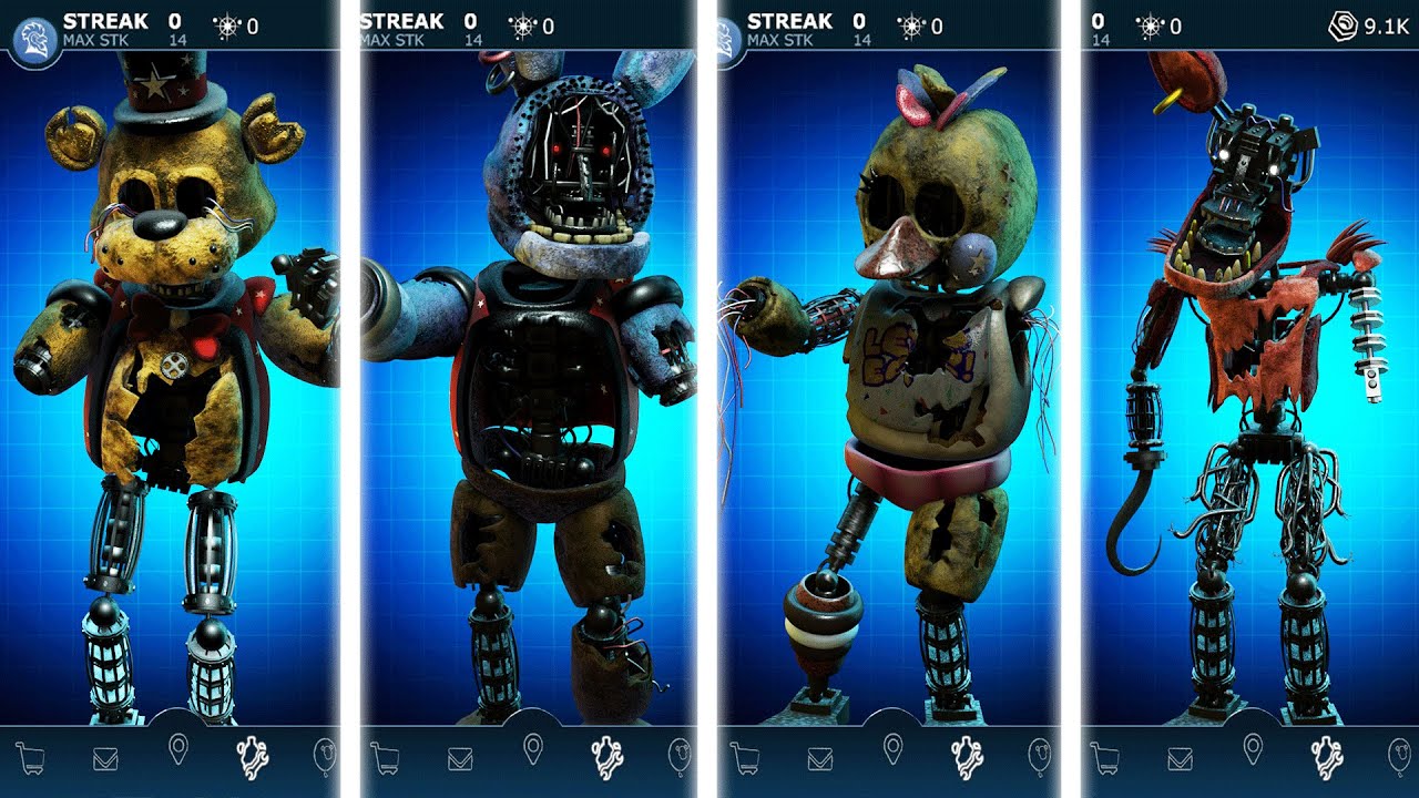Pre Rotten Animatronics Rotten Super Animatronics FNAF AR Workshop Animation - YouTube