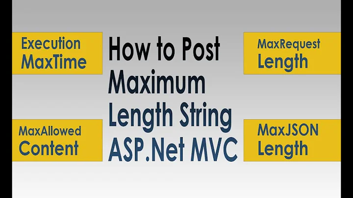 How to Post Maximum Size and Max Length String Asp.net C#