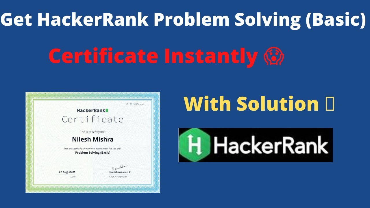 hacker rank problem solving solutions