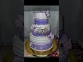3tier chocolate cake design in purple an white theme decoration 💜🤍🎨🦋✨