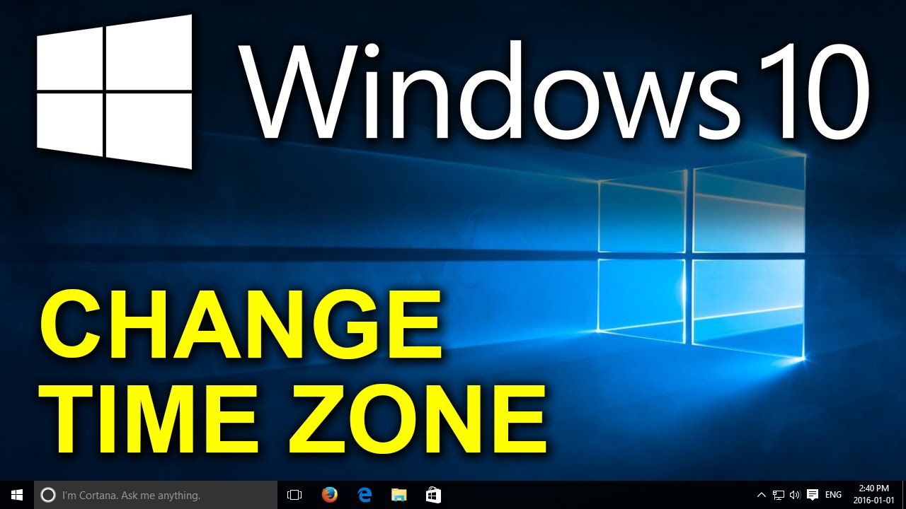 how to set time zone windows 10