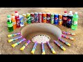 Coca Cola, Different Fanta, Sting, Sprite vs Mentos in Big Underground!