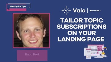 Valo #QuickTips #26 - Tailor topic subscriptions on your Valo Intranet landing page