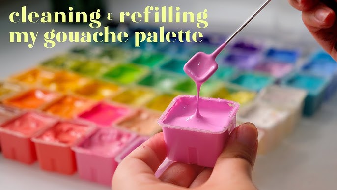 How to REACTIVATE dried JELLY GOUACHE Paint, Himi Miya Gouache, Paint  AMSR, by AoiKasumi