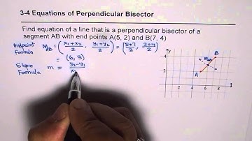 Determine Equation of Right Bisector of Line Segment CCSS Geometry
