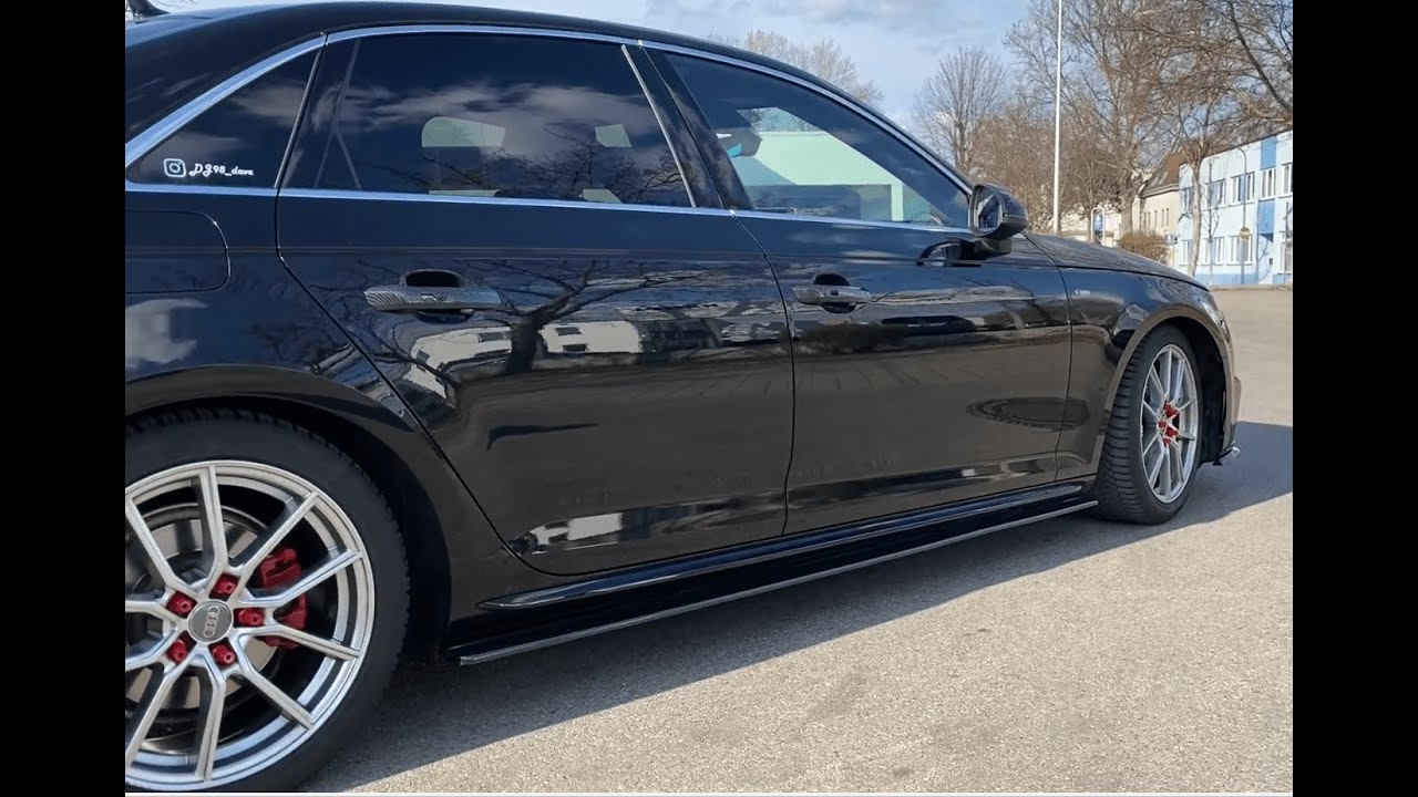 Audi A4 B9 S Line Seitenschweller Nachrüsten Carbon Seitenschweller - Audi A4 B9 #5 - YouTube