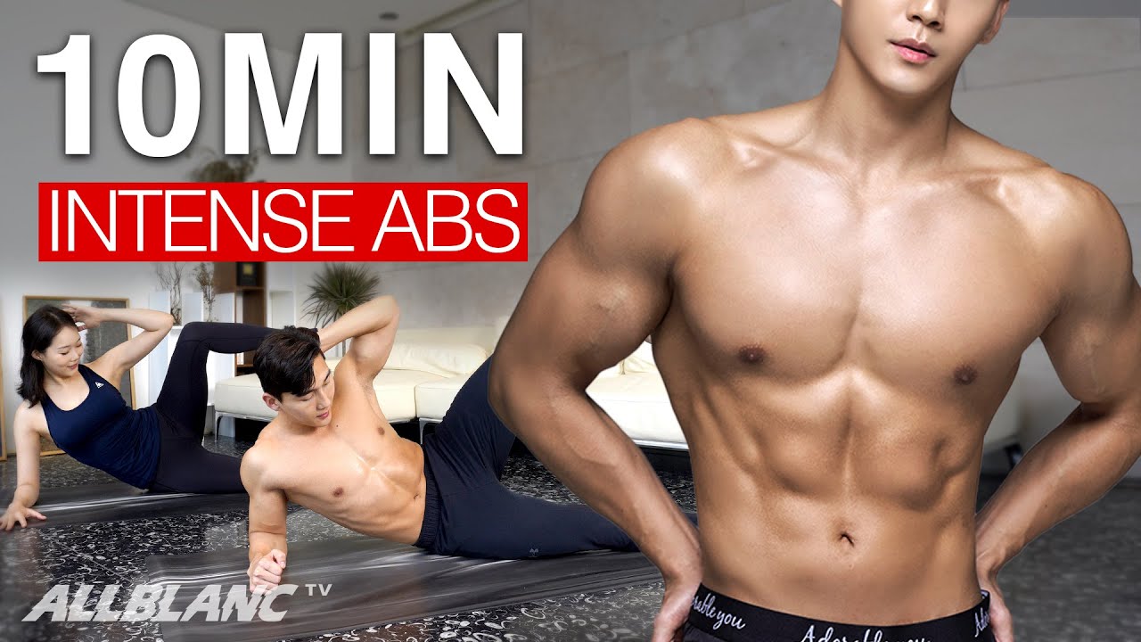 10분 고강도 옆구리살 & 복근 운동(홈트레이닝) l Do This Workout To Get Shredded (10min intense abs workout)