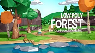 Forest | Low poly Art in blender