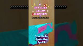 HAII :D XD $ #paperdragon #paper #dragon #viral #youtube #fyp