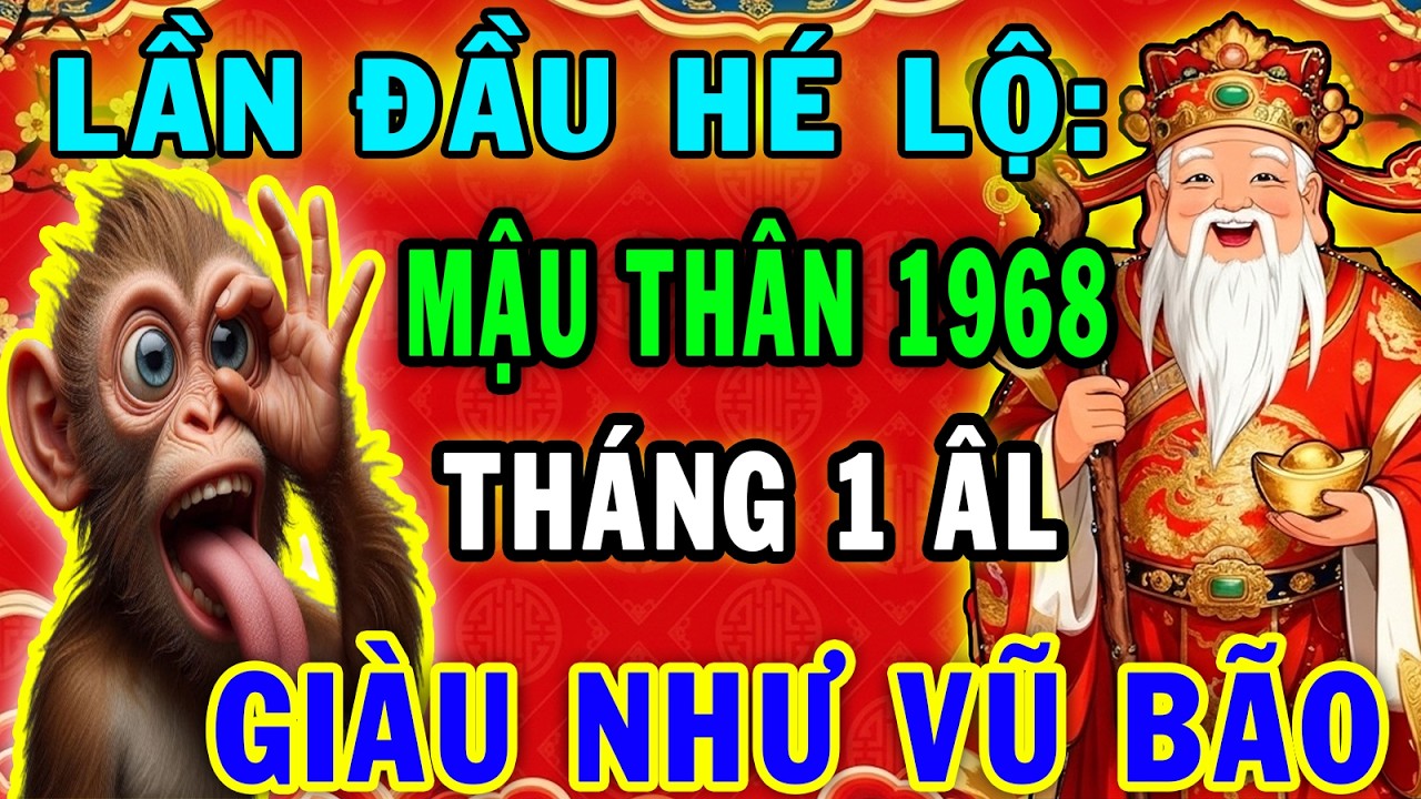 SỰ THẬT CHẤN ĐỘNG Mậu Thân 1968,Số Mệnh Phú Quý Tiền Về Ầm Ầm Cực Giàu,Tháng 1 ÂL