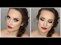 Full Glamour evening make up - wieczorowy makijaż czerwone usta, sztuczne rzęsy