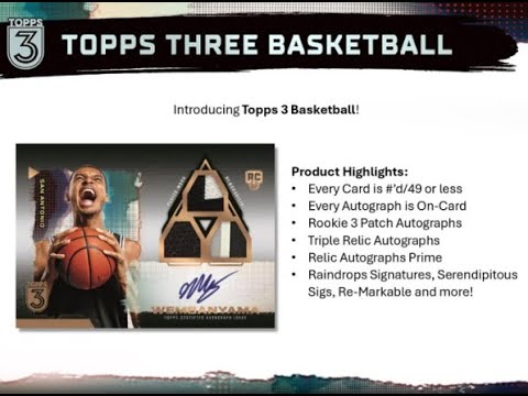 BGB1681 #NBA 2023-24 TOPPS THREE BASKETBALL CASE GROUP