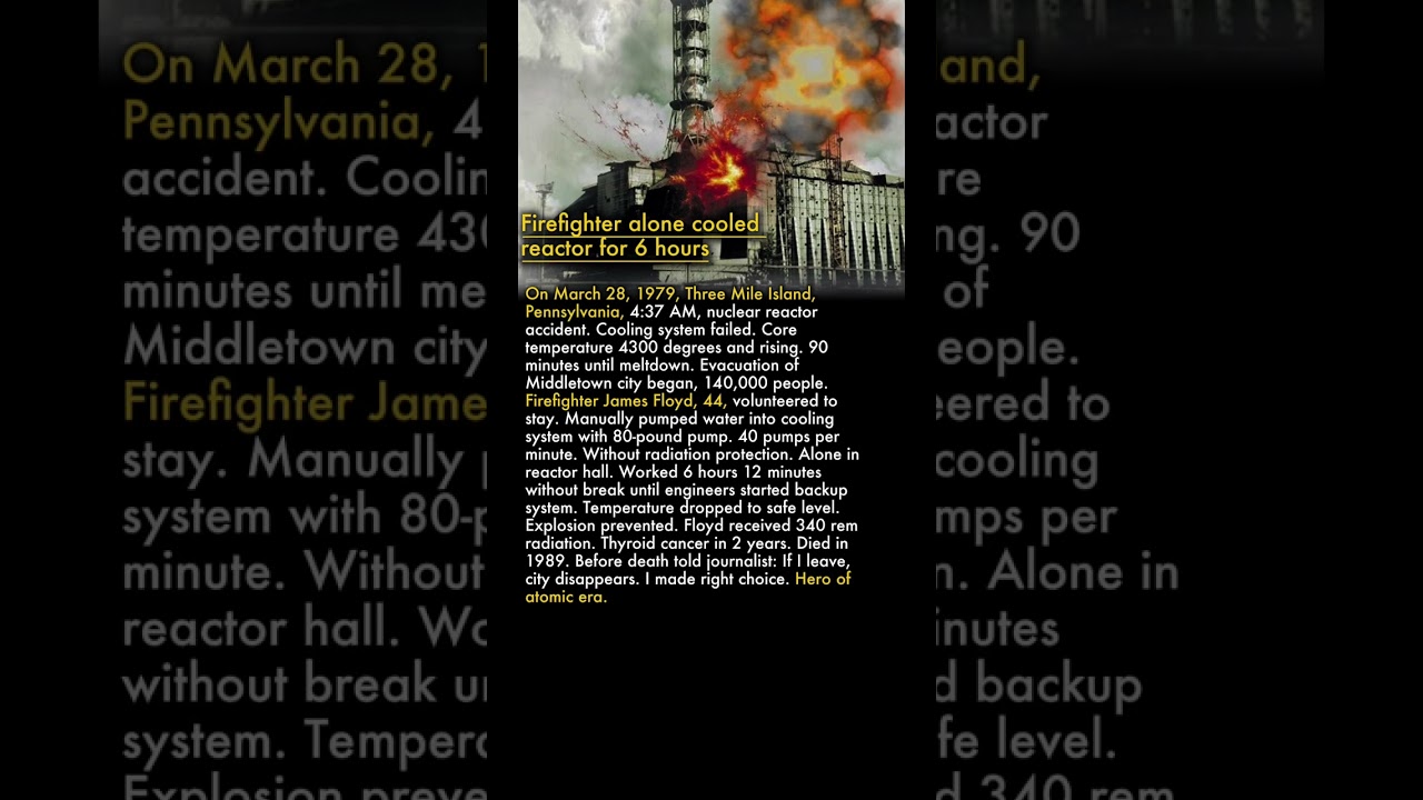 🔥 Firefighter Cooled Reactor for 6 Hours and Prevented Explosion ☢️💧