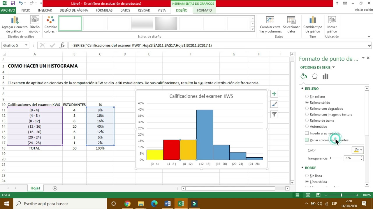 Como hacer un histograma con excel 2013(simples pasos