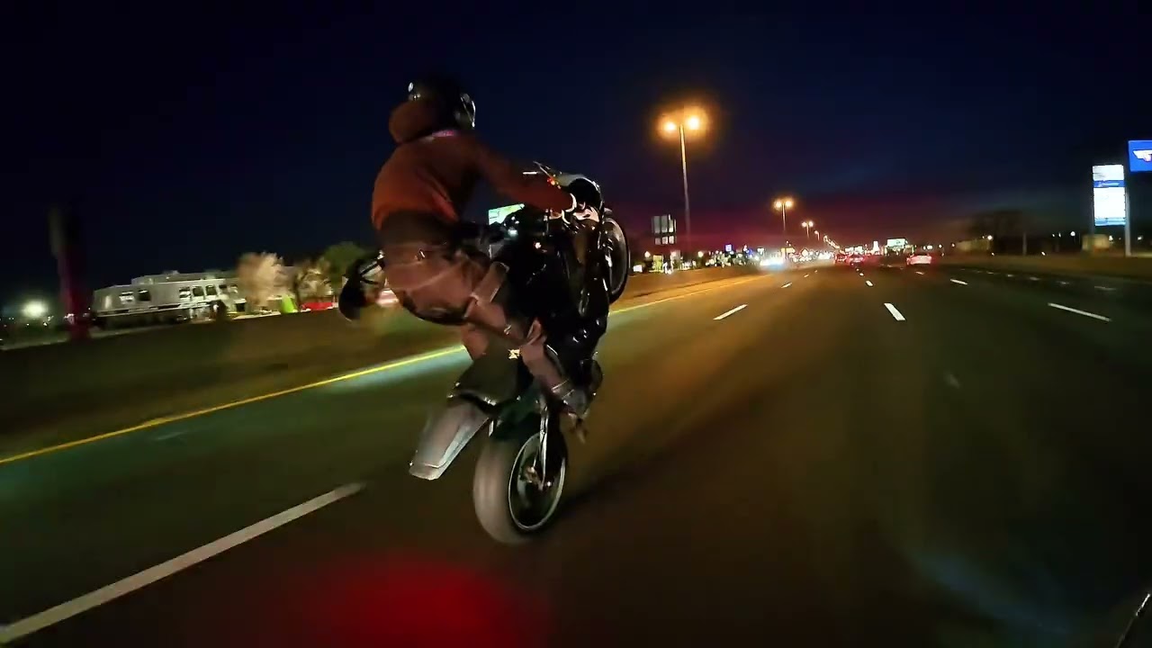RAW AUDIO NIGHT RIDING WHEELIES AND PULLS *GONE WRONG* (NO MUSIC)
