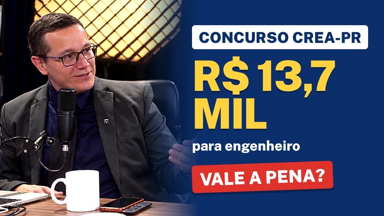 Concurso CREA-PR 2026: até R$ 13,7 mil para engenheiro. Vale a pena?