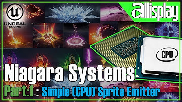 N1: Simple(CPU) Sprite Emitter | UE4 Niagara System For Beginners | AIP