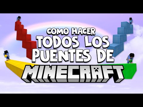 COMO HACER TODOS LOS TIPOS DE PUENTES DEL MINECRAFT I FASTBRIDGE, MOONWALKS...