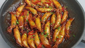 Mực Sữa Rim Mặn Ngọt không cần chiên ngon và đơn giản