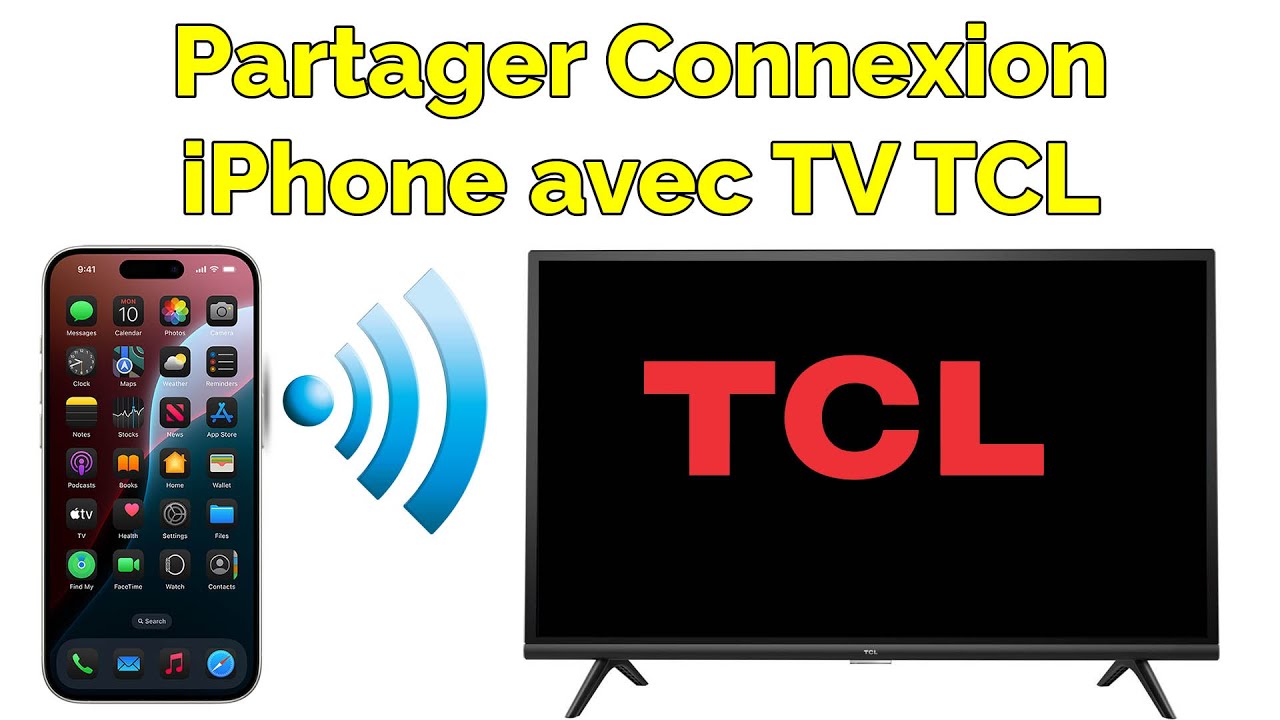 Comment faire un partage de connexion iPhone avec TV TCL - YouTube