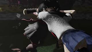 Ayano punches Ruby (Blender Animation)