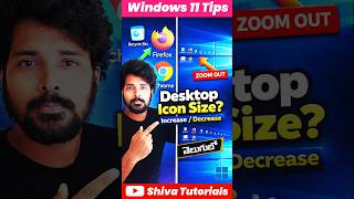 How To Change Desktop Icon Size In Windows 10 11 Telugu