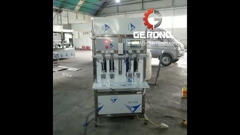 Semi automatic 4 nozzles vertical water juice oil bottle filling machine