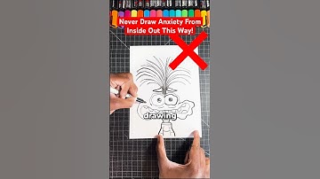Never Draw Anxiety THIS Way! 😡 Inside Out #art #insideout2 #shorts