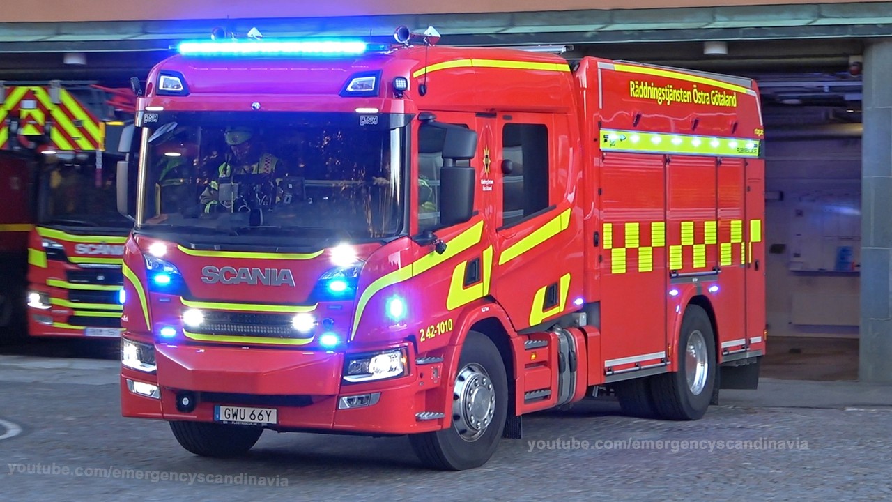 Fire department, Police and Ambulance responding in Norrköping (collection)