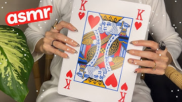 ASMR * Tapping & Scratching * Jumbo Playing Cards!! ♥️♠️♦️♣️ * No Talking * ASMRVilla