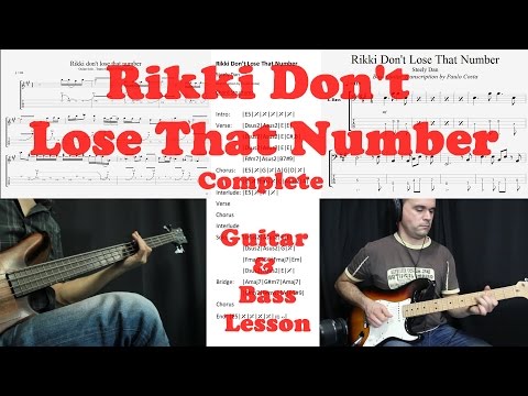 rikki-don't-lose-that-number---steely-dan---guitar-and-bass-lesson,-solo,-transcription,-tab