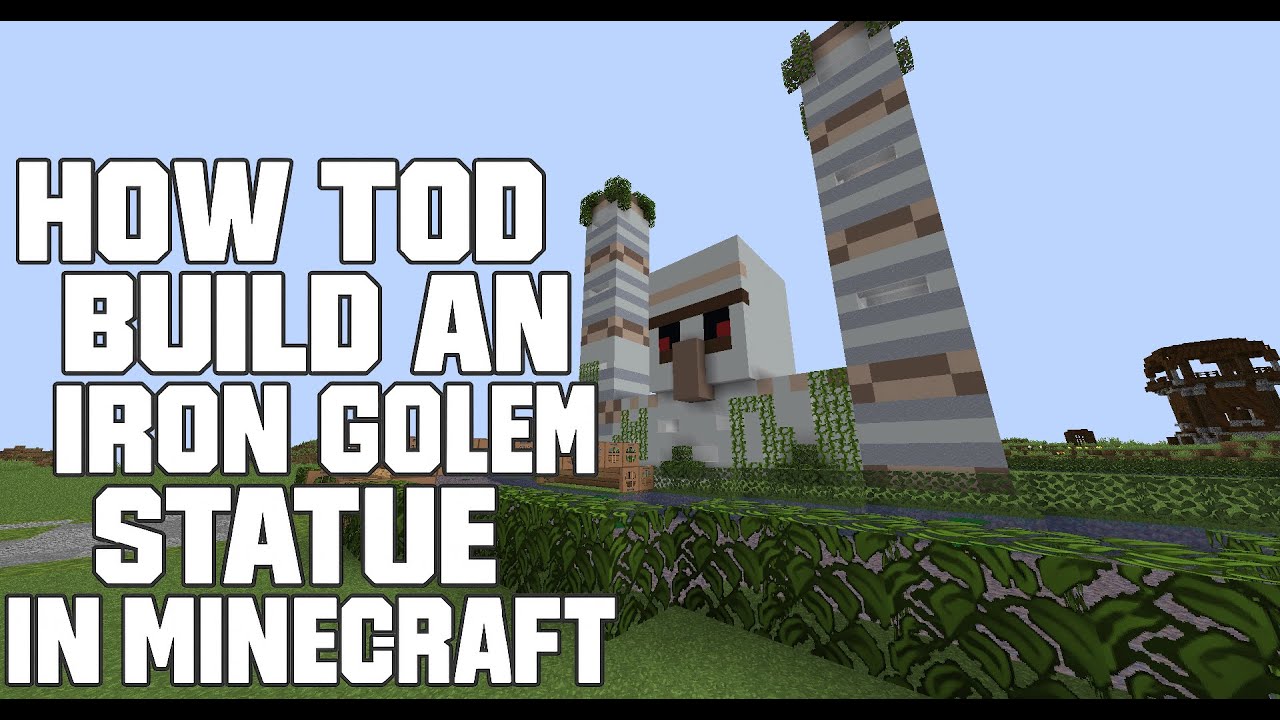 How to build an Iron Golem statue in Minecraft - YouTube
