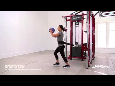 Forward Lunge with Medicine Ball Overhead Press