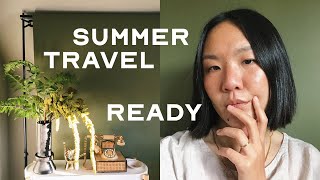 MY TRAVEL MAKEUP BAG 2021 (I&#39;m back! Let&#39;s catch up &amp; chat about 3000 subs)