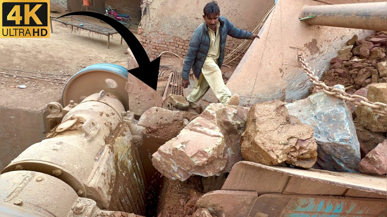 Big Rock Jaw Crusher Machine in Action | Powerful Stone Crushing ASMR Sounds