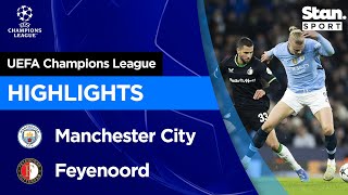 Thumbnail for Manchester City v Feyenoord Highlights | 2024/25 | UEFA Champions League