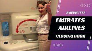 Emirates boeing 777 closing door