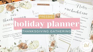 FREE PRINTABLE! A Walk Through of Thanksgiving Gathering Planner Extension | Classic Happy Planner Get Your Free Boho Thanksgiving Planner Printable Now