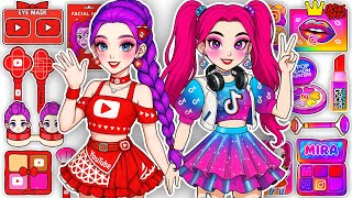 Paper Diykpop Demon Hunters Huntrix Rumi Glow Up Into Social Media Fashion Makeup Asmr