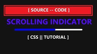 Scroll Indicator Source Code || HTML, CSS, JAVA SCRIPT TUTORIAL FOR BEGINNERS