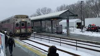 Framingham, MA! - Commuter Rail Train arriving at the Framingham Station!