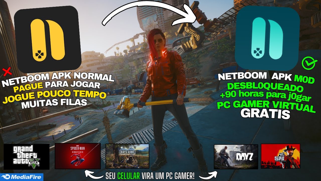 SAIU! NETBOOM CLOUD GAME APK MOD ILIMITADO! COM MOEDAS INFINITAS PARA ...