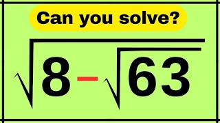 Nice Square Root Algebra Problem | Math Olympiad