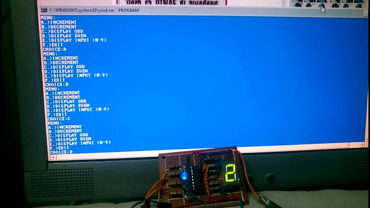 Parallel Port Interfacing using Assembly Language - YouTube