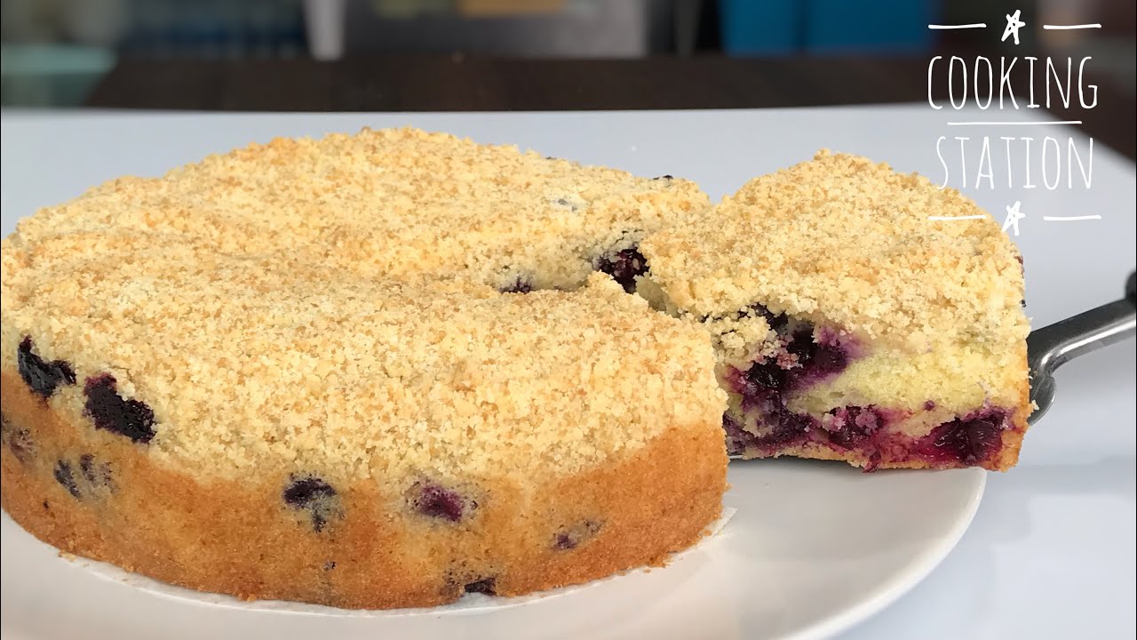 Easy Blueberry Crumble Cake Recipe | บลูเบอร์รี่ครัมเบิ้ลเค้ก เค้กบลูเบอร์รี่
